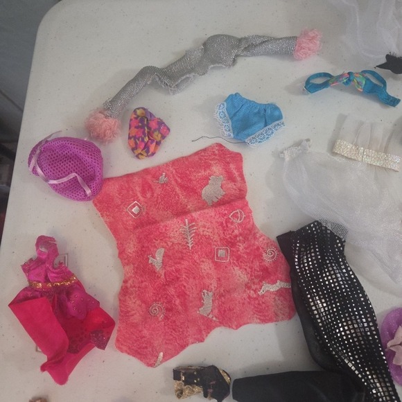 Vintage lot Mod Barbie Doll Clone Handmade Dresses Clothes PJ Swim Tops Bath - Picture 10 of 16